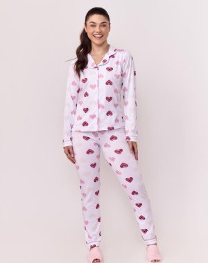 Pj-5895-PIJAMA AMERICANO SUEDY FASHION AD-coração rosa