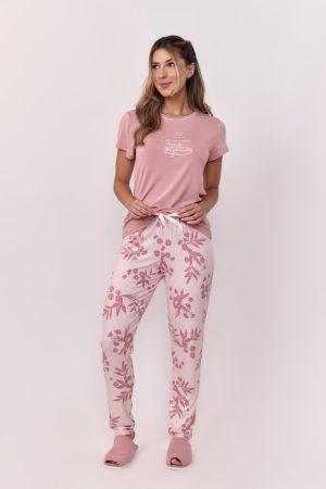 Pj-5943-PIJAMA ½ MANGA VISCO SERENITY AD-rosa