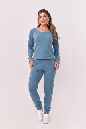 Pj-5965-PIJAMA TRICOT AD-azul e mescla